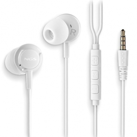 Auriculares Intrauditivos NGS Cross Drift con Micrófono Jack 3.5 Blancos