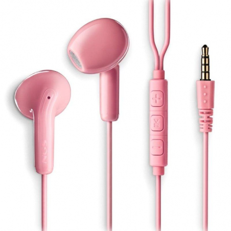 Auriculares Intrauditivos NGS Cross Flip con Micrófono Jack 3.5 Rosas