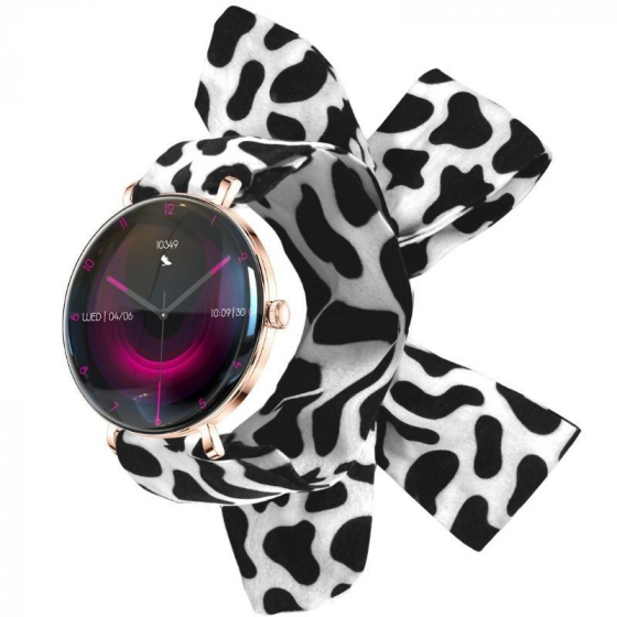 Forever Smartwatch Lucca SB-370 Notificaciones Frecuencia Cardiaca Oro Rosa Incluye Correa Moteada