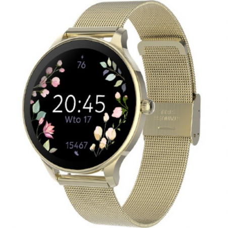 Smartwatch Forever Velora SB-306 Notificaciones Frecuencia Cardíaca Oro
