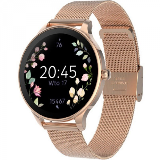 Smartwatch Forever Velora SB-306 Notificaciones Frecuencia Cardíaca Oro Rosa