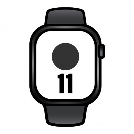 Apple Watch Series 11 GPS 42mm Negro Azabache Correa Deportiva Negra (ML)