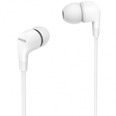 Auriculares Intrauditivos Philips TAE1105WT con Micrófono Jack 3.5 Blancos