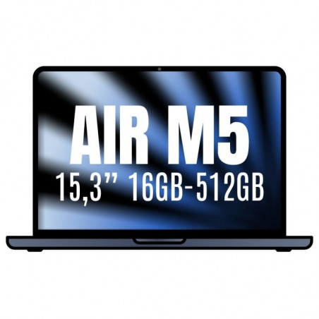Apple Macbook Air 153' M5 10-Core CPU 16GB 512GB SSD 10-Core GPU Medianoche