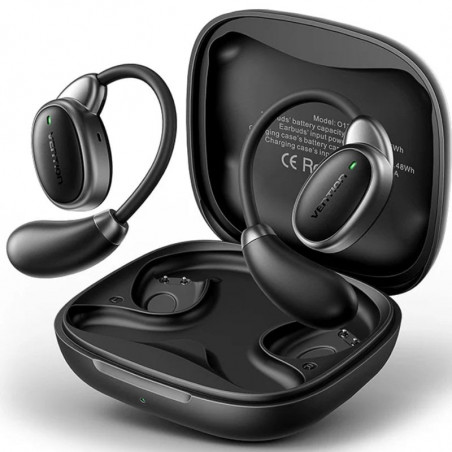 Auriculares Bluetooth Vention Open Ear 013 con estuche de carga Autonomía 8h Negros