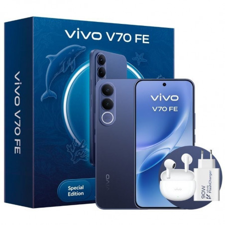 Smartphone Vivo V70 FE 8GB 512GB 6.83' 5G Azul Incluye Cargador + Auriculares