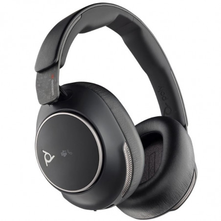 Auriculares Inalámbricos Poly Voyager Surround 80 UC USB Tipo-C + Adaptador USB-CA con Micrófono Bluetooth Negros