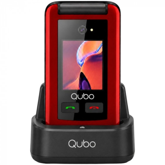 Teléfono Móvil Qubo X-247RDC 4G para Personas Mayores Rojo