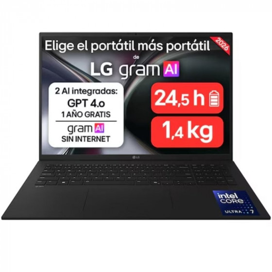 Portátil LG Gram 17ZD90TL-G.AX85BN Intel Core Ultra 7-258V 32GB 512GB SSD 17' Sin Sistema Operativo