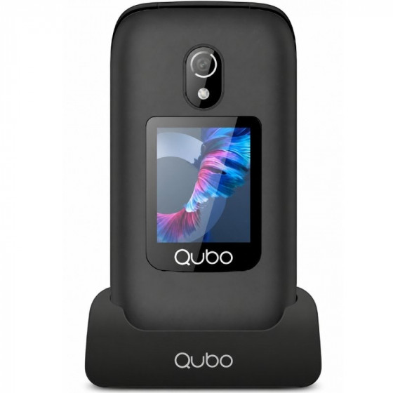 Teléfono Móvil Qubo P-221BKC 4G para Personas Mayores Negro