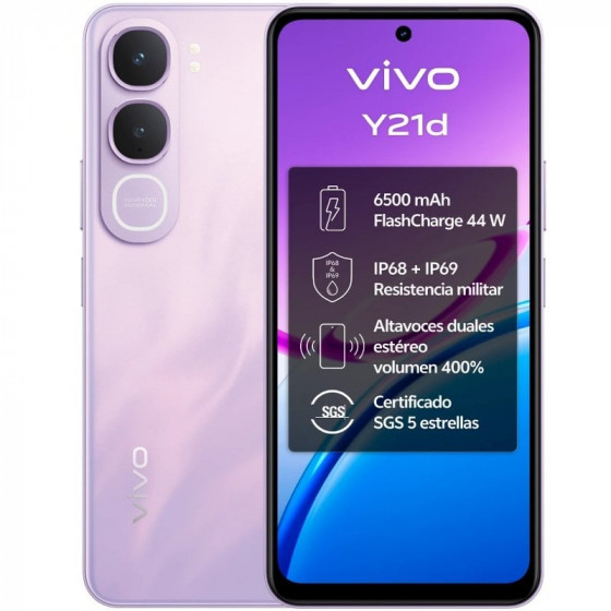 Smartphone Vivo Y21d 4GB 128GB 6.68' Púrpura