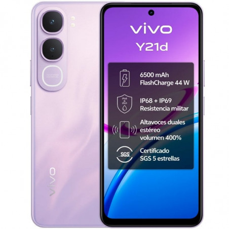 Smartphone Vivo Y21d 4GB 128GB 6.68' Púrpura